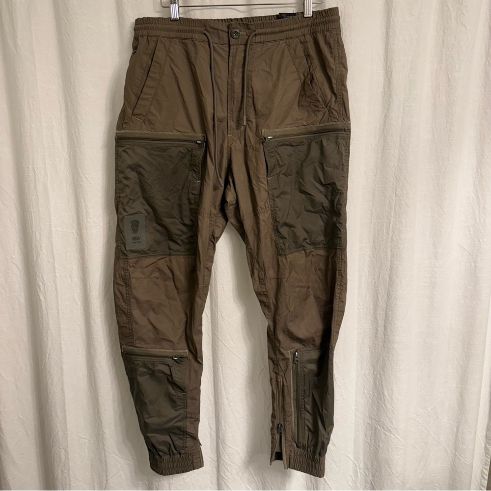 G-Star Two-Tone Joggers in Brown and Olive
